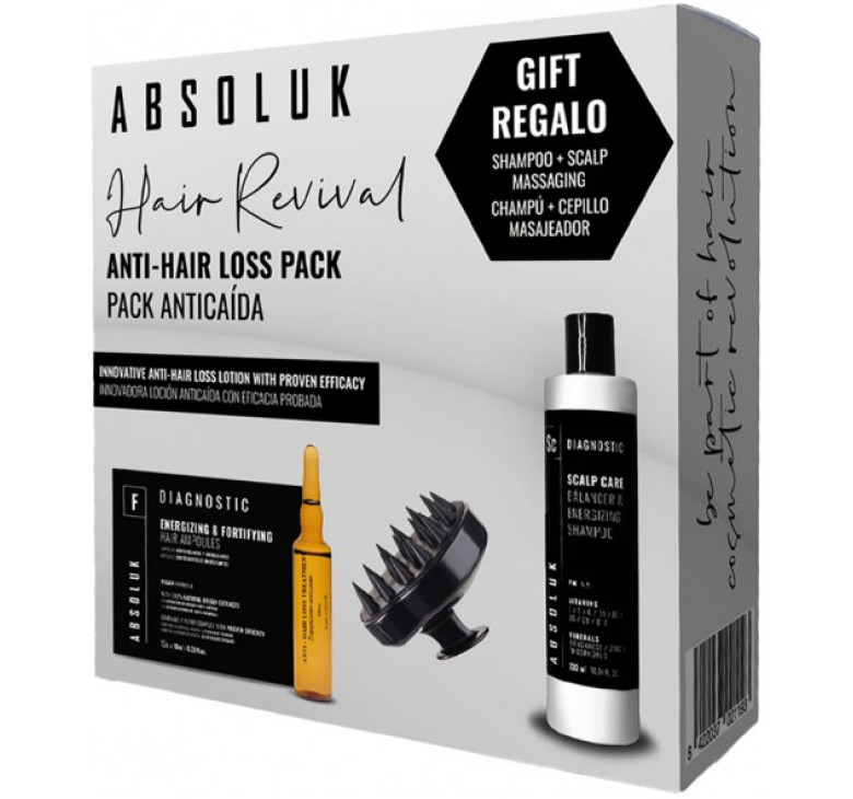 Набір проти випадання волосся Absoluk Hair Ravival Anti-Hair Loss Pack Шампунь 300 мл + ампули 12x10 мл