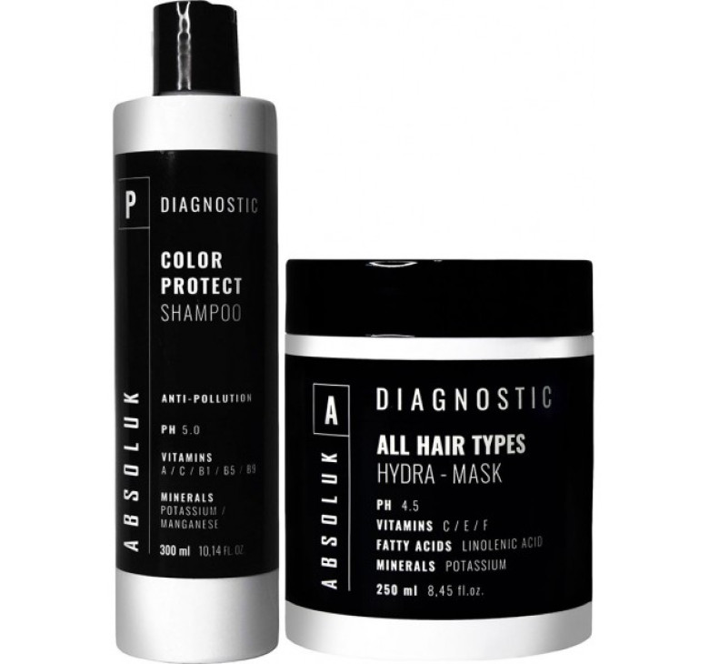 Набор для защиты цвета Absoluk Diagnostic Color Protect  Шампунь 300 мл + маска для всех типов 250 мл