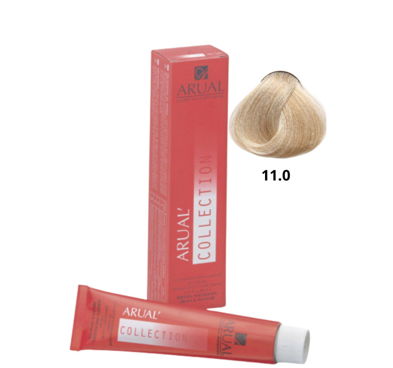 Фарба для волосся Permanent Coloration ARUAL Collection 11.0 - дуже світлий натуральний блонд 60мл