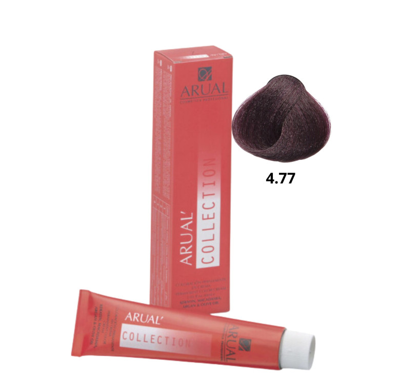 Фарба для волосся Permanent Coloration ARUAL Collection  4.77 - інтенсивний  середній фіолетово-коричневий0мл