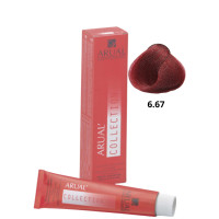 Фарба для волосся Permanent Coloration ARUAL Collection 6.67 - темно-фіолетовий червоний блонд 60мл