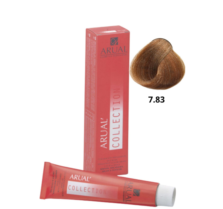 Фарба для волосся Permanent Coloration ARUAL Collection 7.83 - середньо-русий золотисто-коричневий 60мл