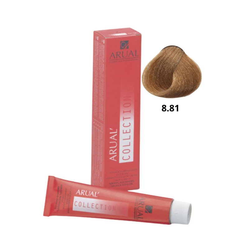 Фарба для волосся Permanent Coloration ARUAL Collection 8.81 - світло-попелястий блонд 60мл
