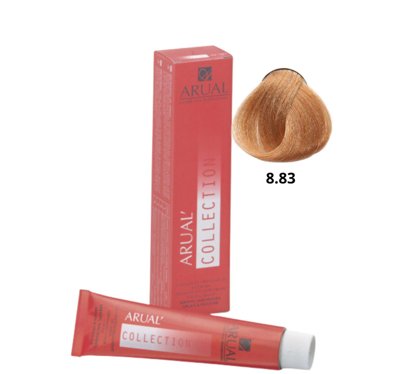 Фарба для волосся Permanent Coloration ARUAL Collection 8.83 - світло-русий золотисто-коричневий 60мл