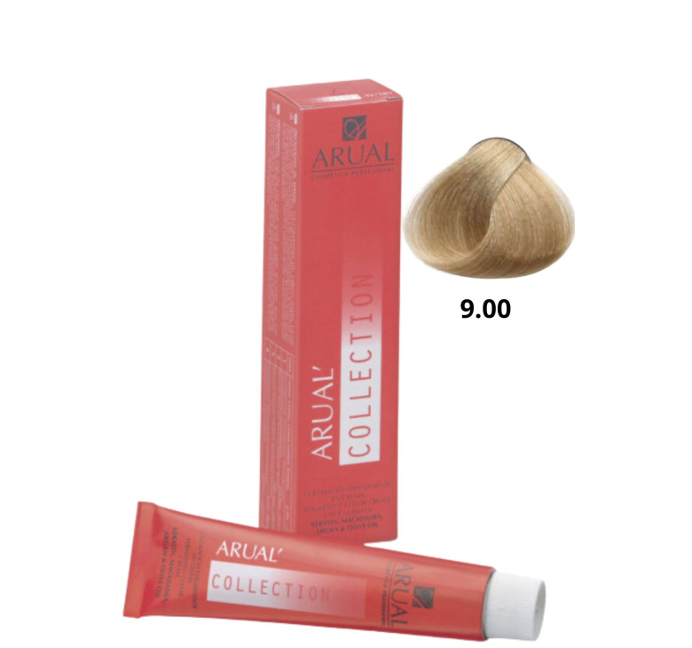 Фарба для волосся Permanent Coloration ARUAL Collection 9.00 - інтенсивний дуже світлий блонд 60мл