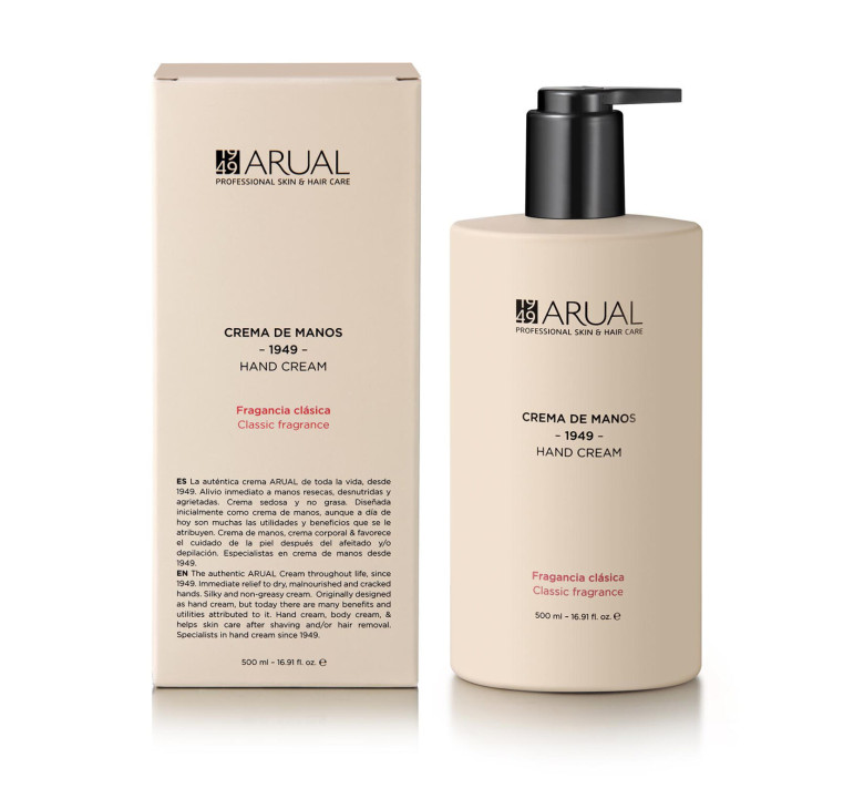 Крем для рук класичний аромат ARUAL Hand Cream Classic Fragrance,500 мл