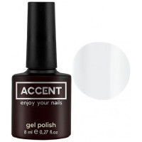 База камуфлююча для нігтів Accent Color Rubber Base Coat 001, 8 мл