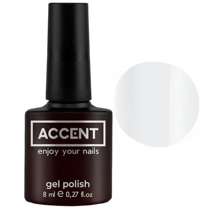 База камуфлююча для нігтів Accent Color Rubber Base Coat 001, 8 мл