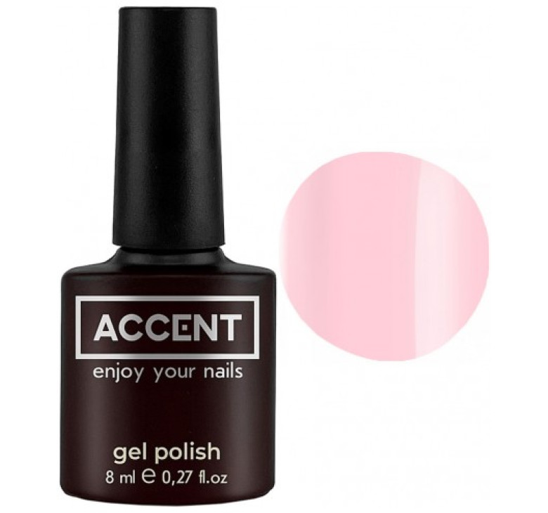 База камуфлююча для нігтів Accent Color Rubber Base Coat 003, 8 мл