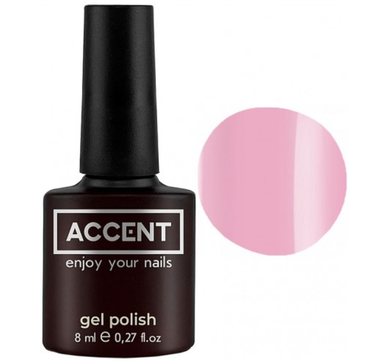 База камуфлююча для нігтів Accent Color Rubber Base Coat 004, 8 мл