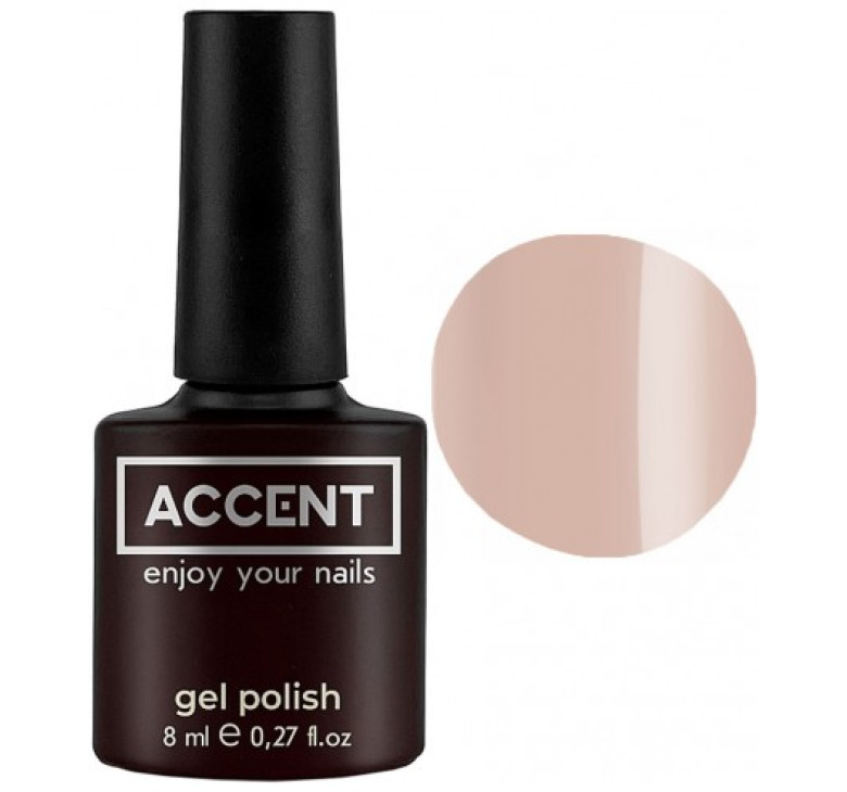 База камуфлююча для нігтів Accent Color Rubber Base Coat 005, 8 мл