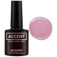 База камуфлююча для нігтів Accent Shine Color Rubber Base Coat 008, 8 мл