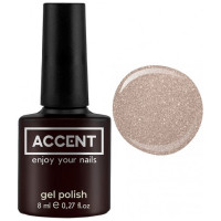 База камуфлююча для нігтів Accent Shine Color Rubber Base Coat 010, 8 мл