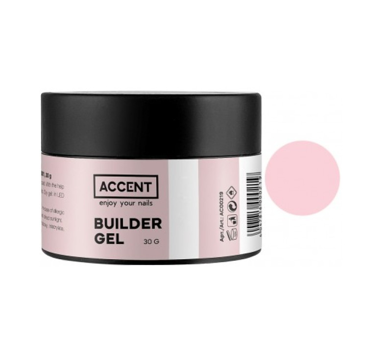 Гель для моделювання 003 Нюд Accent Builder Gel Nude 30 г 