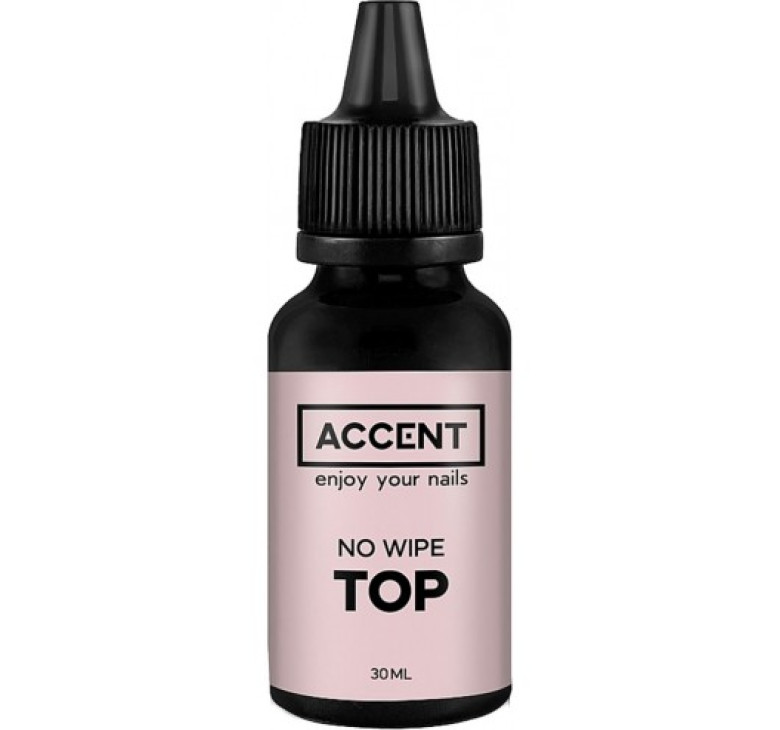 Топ без липкого шару Accent No Wipe Top Coat With UV-filtres 30 мл