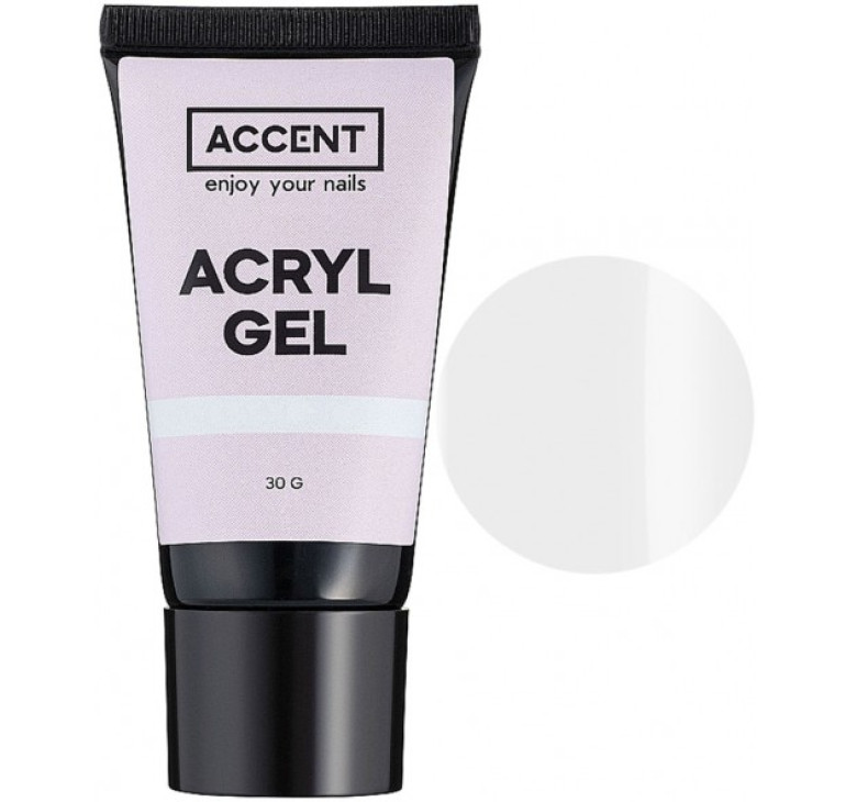 Акрил-гель 001 Прозорий Accent Acryl Gel Clear 30 г 