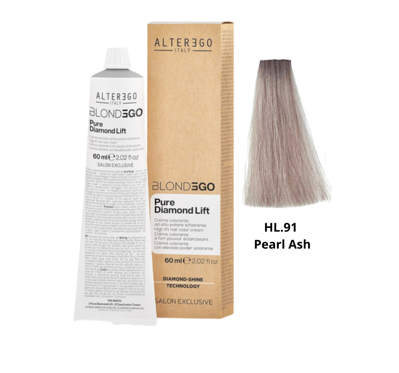 Крем-фарба суперосвітлююча (попелястий) Alter Ego Blonde Ego Pure Diamond Lift HL.1 Ash 60мл