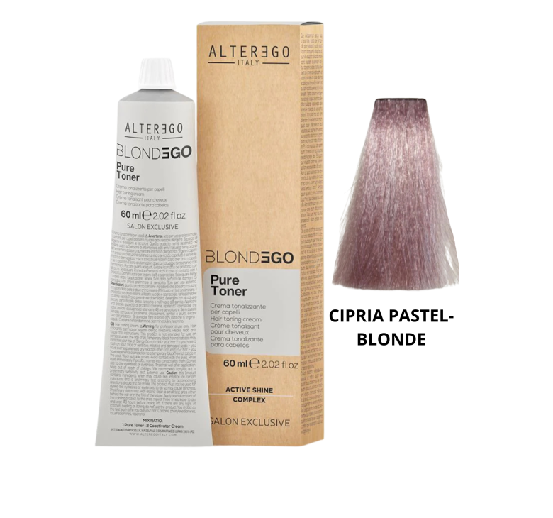 Крем-фарба тонуюча без амоніаку курний рожевий Alter Ego Blonde Ego Pure toner CIPRIA PASTEL-BLONDE 60мл