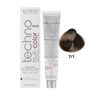 Перманентна крем-фарба для волосся 7/1 блондин попелястий Alter Ego Technofruit Color 100мл