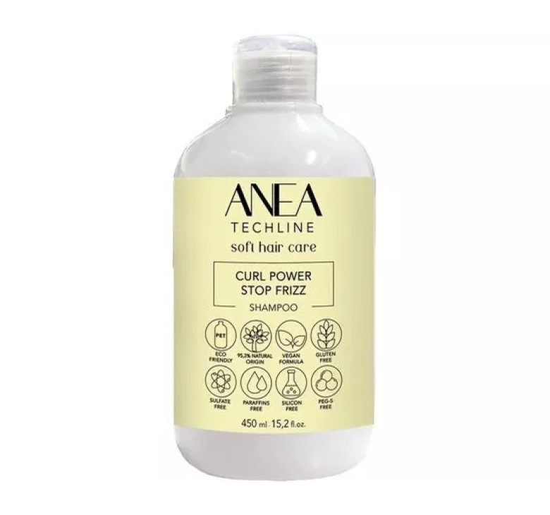 Натуральний шампунь для локонів Anea Techline Curl Power Shampoo, 450 мл