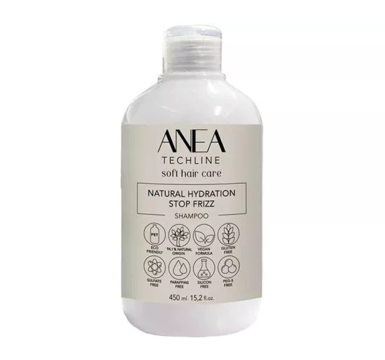 Натуральний зволожуючий шампунь Anea Techline Natural Hydration Shampoo, 450 мл