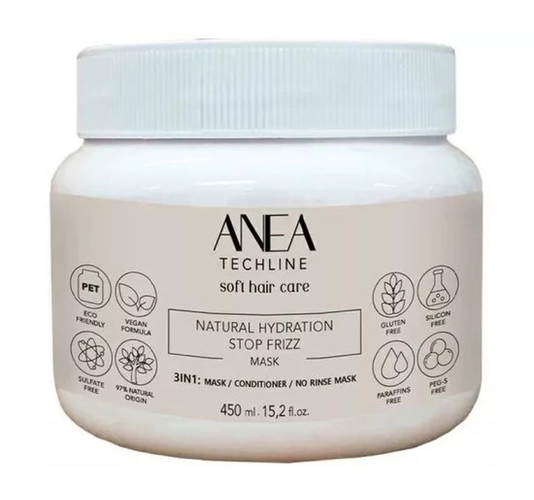 Натуральна зволожуюча маска Anea Techline Natural Hydration Mask, 450 мл