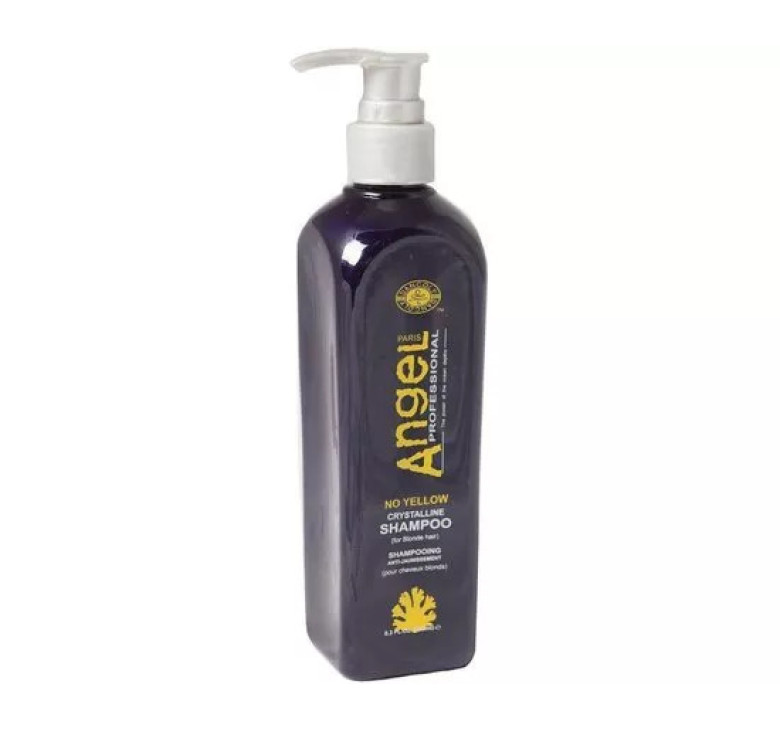 Шампунь для нейтралізації жовтизни Angel Professional No Yellow Crystalline Shampoo 500мл