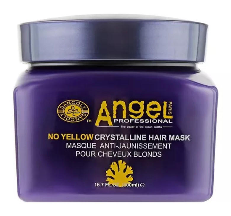 Маска для нейтралізаціі жовтого пігменту Angel Professional No Yellow Crystalline Hair Mask 500мл