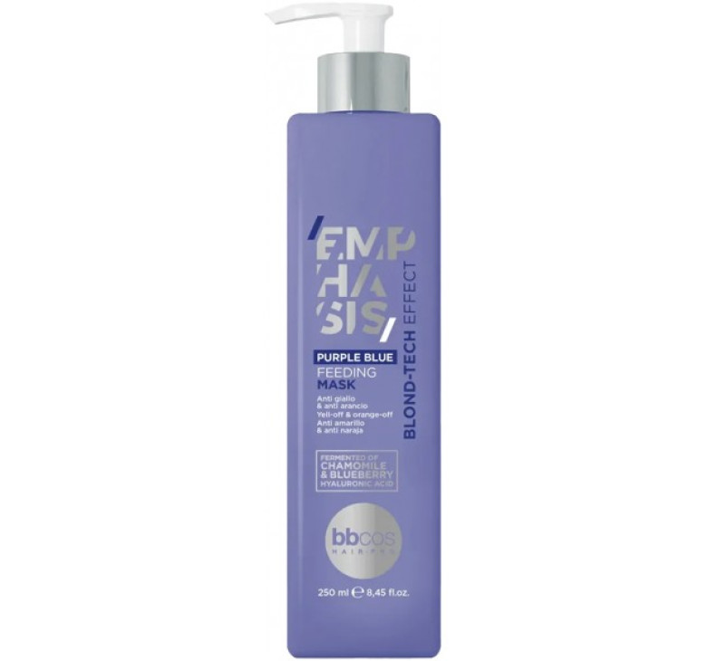 Живильна маска з фіолетово-синіми пігментами BBcos Emphasis Blond-Tech Effect Purple Blue Powering Mask 250 мл