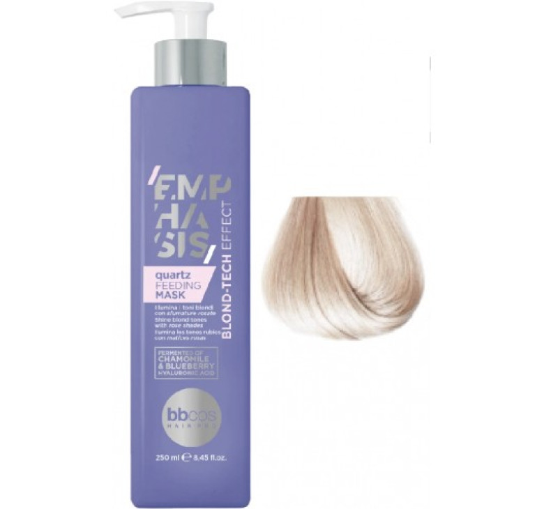 Живильна тонувальна маска Quartz – кварц BBcos Emphasis Blond-Tech Effect Feeding Mask 250 мл 