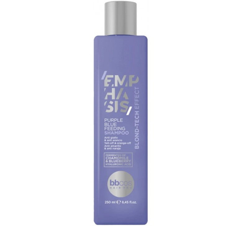 Живильний шампунь із фіолетово-синіми пігментами BBcos Emphasis Blond-Tech Effect Purple Blue Powering Shampoo 250 мл
