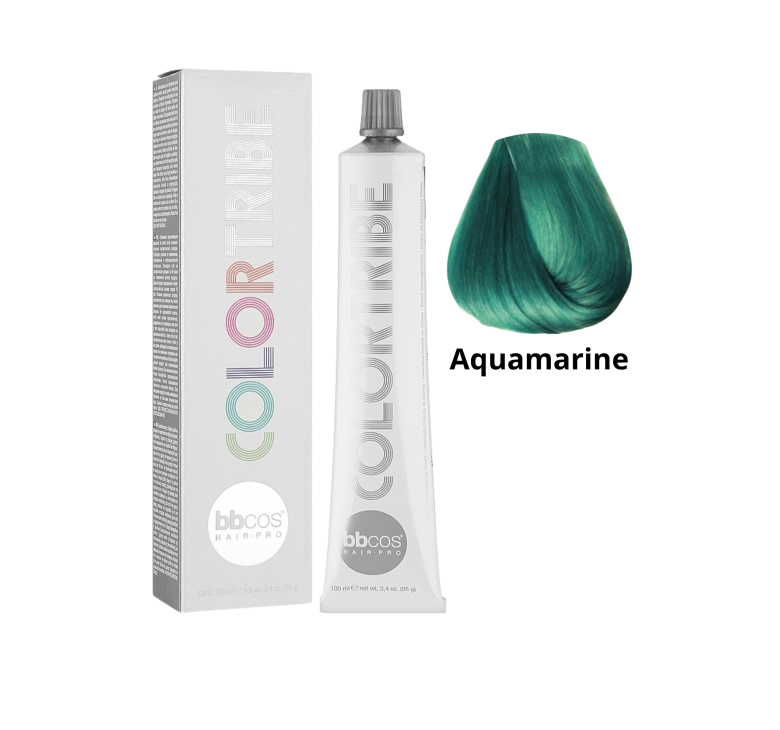 Краска для волос прямого окрашивания BBcos ColorTribe цвет бирюзовый Aquamarine 100мл