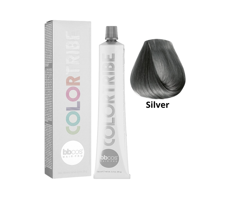 Краска для волос прямого окрашивания BBcos ColorTribe цвет серебряный Silver 100мл