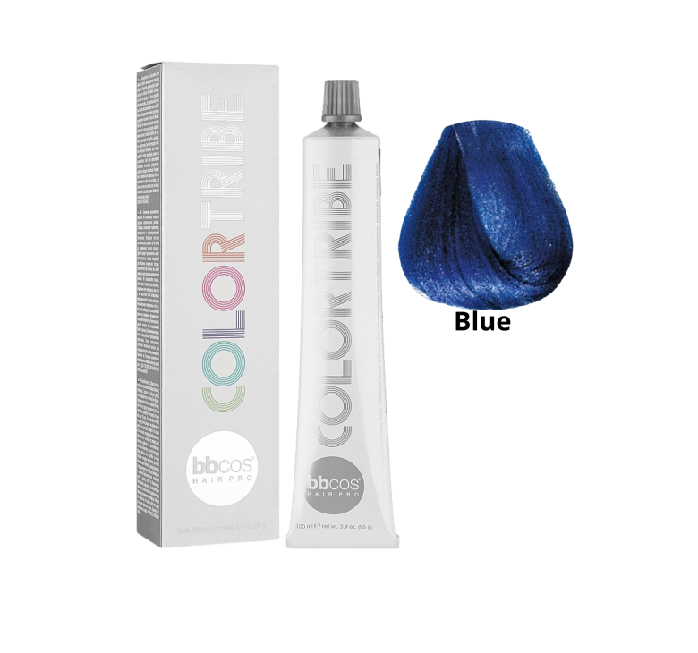 Краска для волос прямого окрашивания BBcos ColorTribe цвет синий Blue 100мл