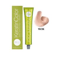 Крем-краска для волос безаммиачная BBcos Keratin Color 10/26 блондин экстра светлый розовый 100мл