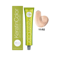 Крем-краска для волос безаммиачная BBcos Keratin Color 11/02 блондин очень светлый жемчужный 100мл