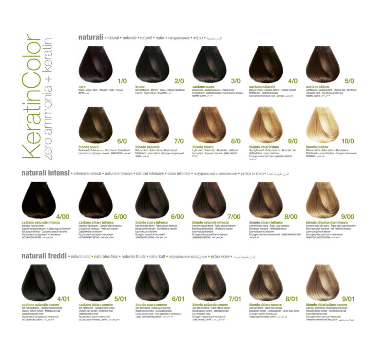 Крем-фарба для волосся безаміачна BBcos Keratin Color 4/11 каштановий натуральний інтенсивний попелястий 100мл
