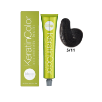 Крем-краска для волос безаммиачная BBcos Keratin Color 5/11 каштановый светлый интенсивный пепельный 100мл
