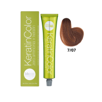 Крем-краска для волос безаммиачная BBcos Keratin Color 7/07 табачный 100мл