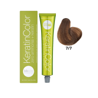 Крем-краска для волос безаммиачная BBcos Keratin Color 7/7 блондин бежевый 100мл