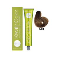 Крем-краска для волос безаммиачная BBcos Keratin Color 8/00 блондин светлый интенсивный 100мл