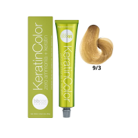 Крем-краска для волос безаммиачная BBcos Keratin Color 9/3 блондин очень светло-золотистый 100мл