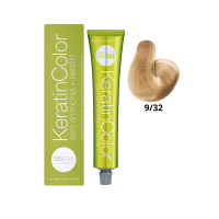 Крем-краска для волос безаммиачная BBcos Keratin Color 9/32 блондин очень светлый медовый 100мл