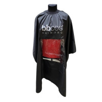 Накидка перукарська з логотипом BBcos чорний з віконцем