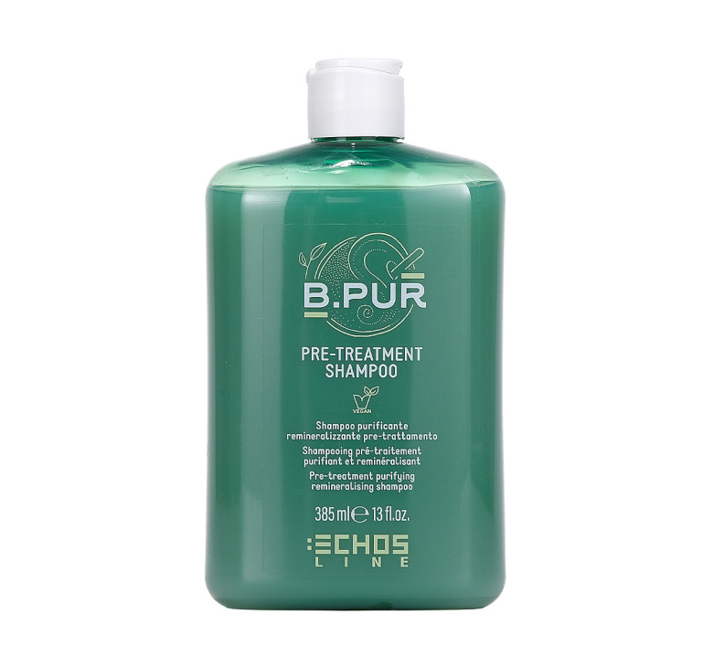 Шампунь очищаючий ремінералізуючий з Білою глиною Echosline B.PUR Pre-Treatment Shampoo 385мл