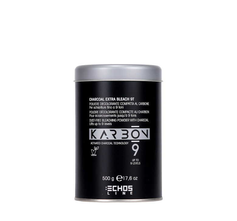 Осветлитель беспылевой с актированным углем (до 9 уровней) Echosline Karbon 9 Charcoal Extra Bleach 9T 500г