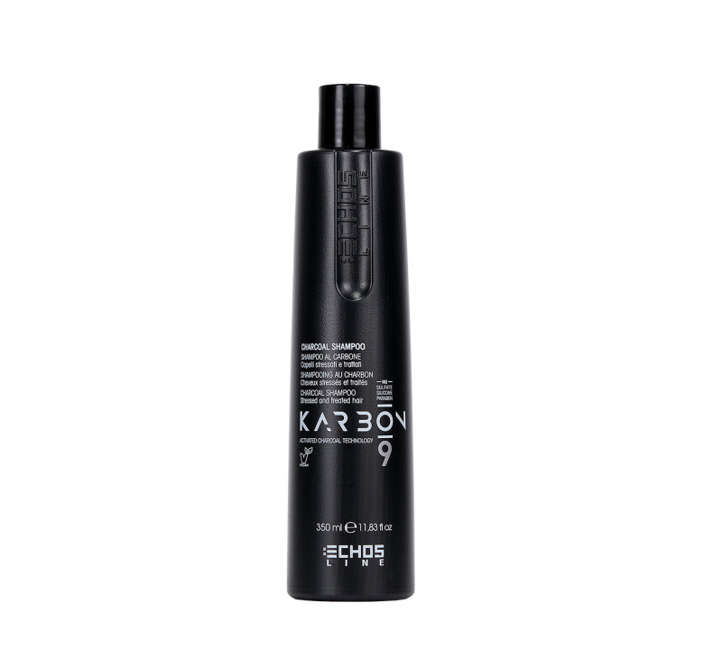 Шампунь з активованим вугіллям для пошкодженого волосся Echosline Karbon 9 Charcoal Shampoo 350мл