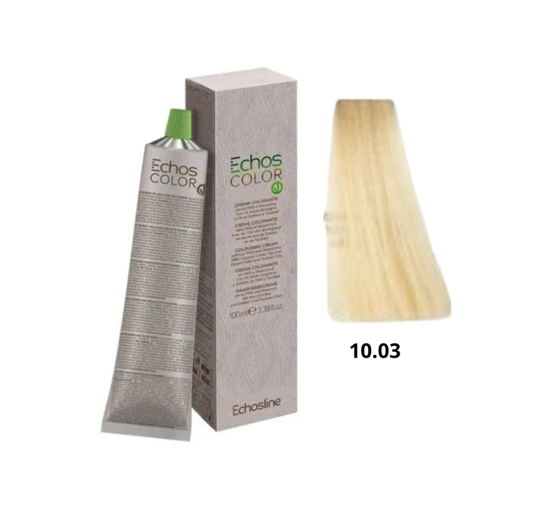 Крем-фарба Echosline Echos Color Vegan Colouring Cream 10.03 золотистий платиновий блонд 100мл