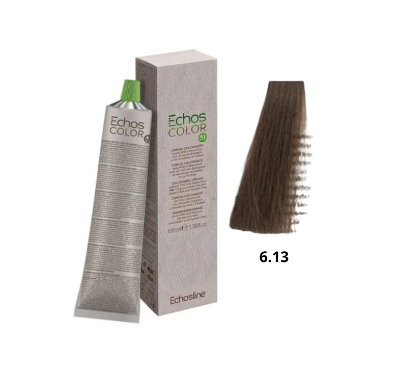 Крем-фарба Echosline Echos Color Vegan Colouring Cream 6.13 темний блондин бежевий 100мл