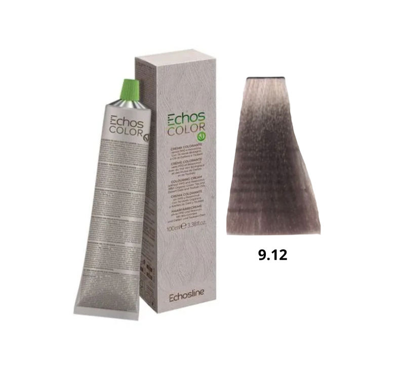 Крем-фарба Echosline Echos Color Vegan Colouring Cream 9.12 Супер світлий ірисовий блонд 100мл